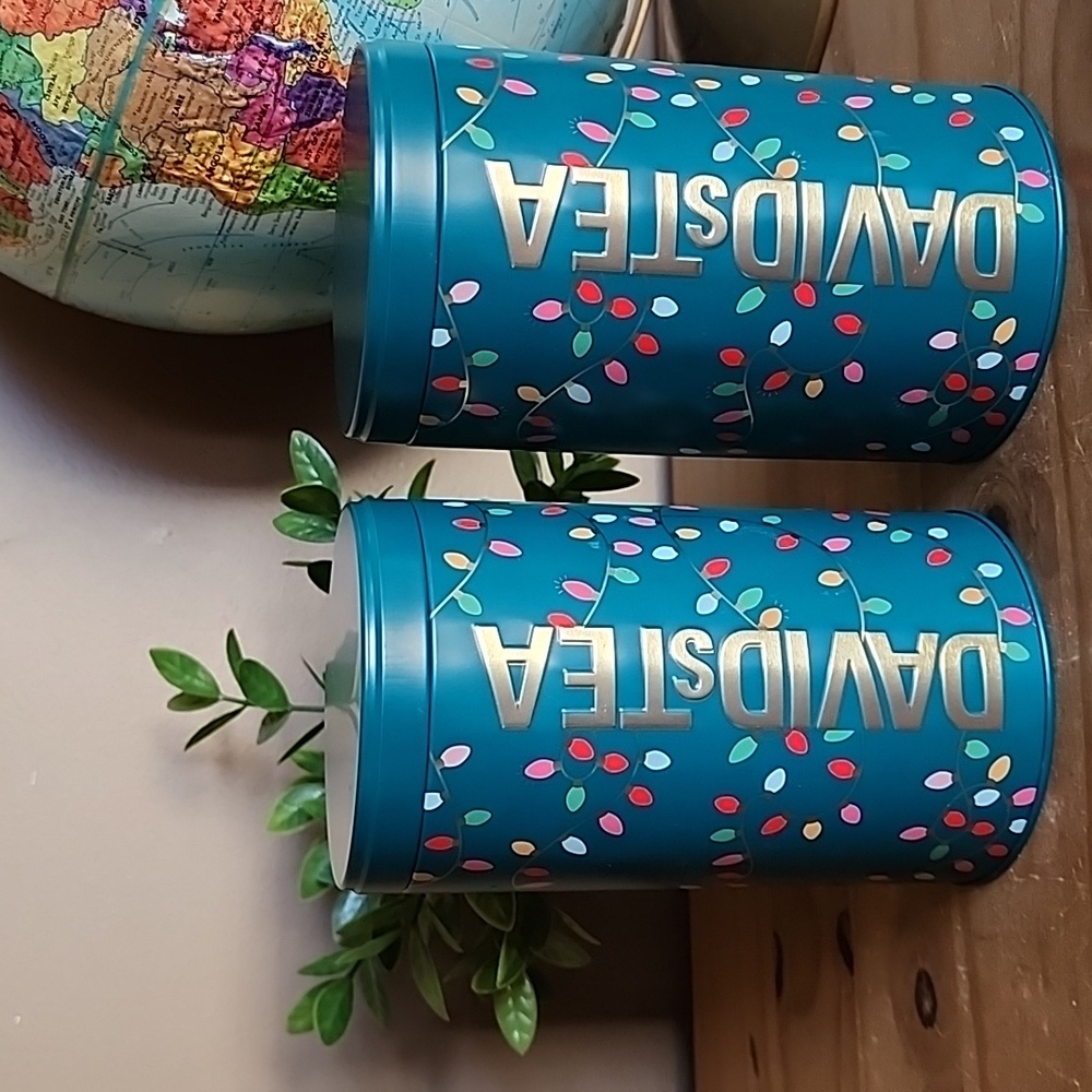 Set Of 2 DavidsTea Festive Tea Tins